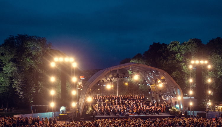 Bilde fra konsert på Slottsplassen